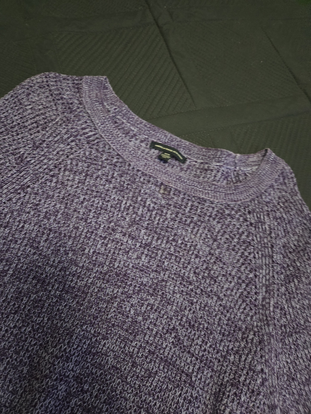 American Eagle Outfitters Purple Marled Crewneck Sweater